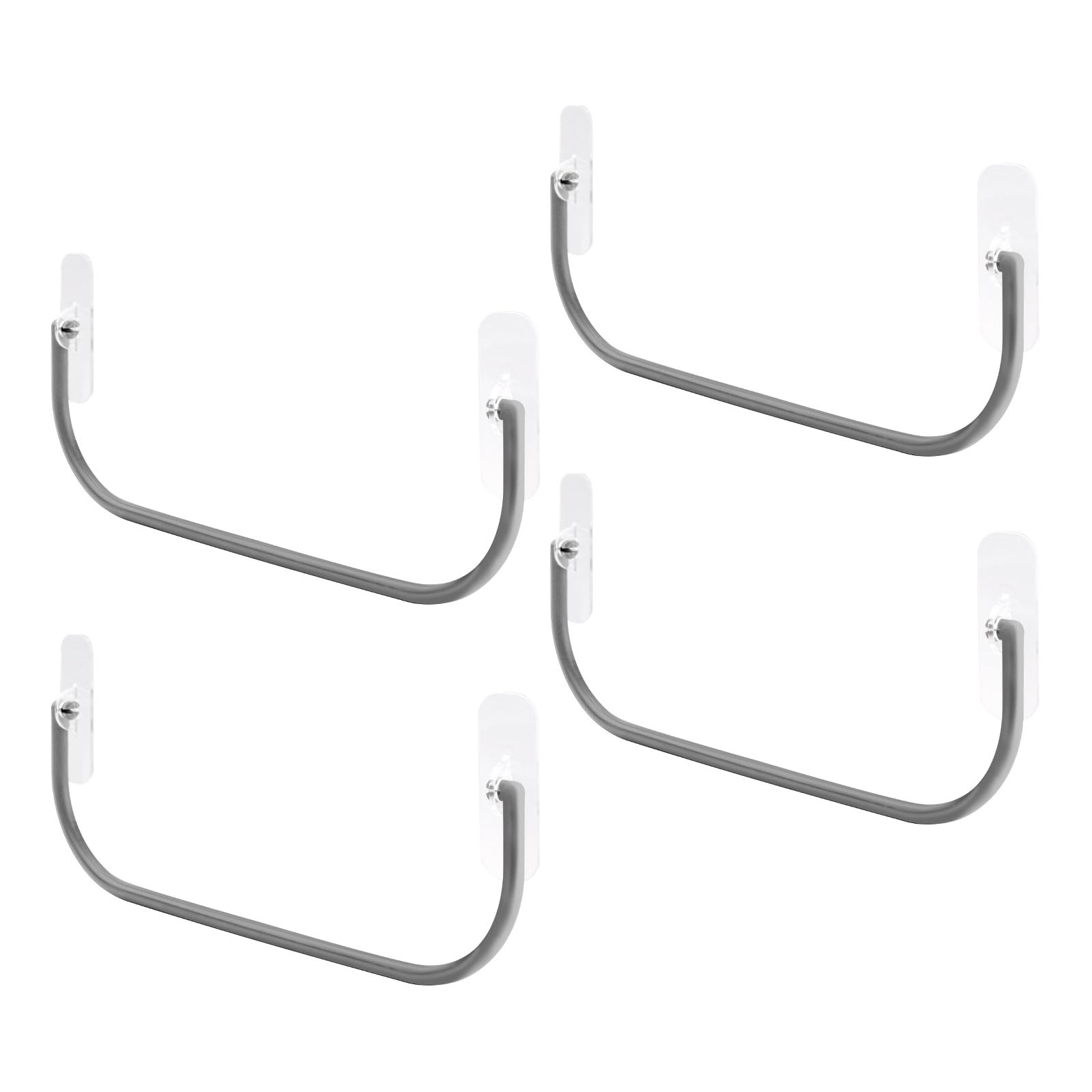 PEUTIER 4pcs Foldable RV Shoe Rack, Wall-Mounted Shoe Rack Storage Mount Holder with 4 Fixed Hooks & 4 Double-Sided Tapes Essential Travel Accessories for RV Camper Motorhome