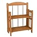 Bookcase for Decoration, Home Shelving, and Organization by Lavish Home- 2 Shelf, Folding Wood Display Rack for Home and Office (Light Brown)