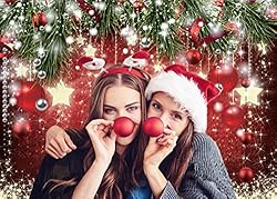 SJOLOON Christmas Backdrops Red Ball Theme