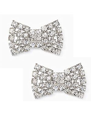 Kate Spade Sparkling Bow Stud Earrings, Silvertone