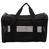 Petroad Collapsible Pet Travel Carrier Bag, Black