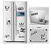 Transparent Vinyl Stickers Pack 100 pcs,Black and Clear Stickers Decals, Sticker Bomb for Water Bottle Laptop Car Motorcycle Bicycle Luggage Graffiti Skateboard Deacls (Clear Stickers)