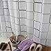 Lingstar Modern Style EVA Waterproof Mould-proof Bathroom Fabric Bath Shower Curtain White and Black Plaid-(180cm200cm)