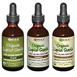 Omica Organics Liquid Stevia (3-pack) - Plain, Vanilla & Butterscotch Toffee