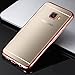 Galaxy C7 Case, MicroP(TM) Ultra-Thin Tpu Case Metal Electroplating Technology Soft Silicone Skin Cover For Samsung Galaxy C7 (Rose Gold plating TPU)