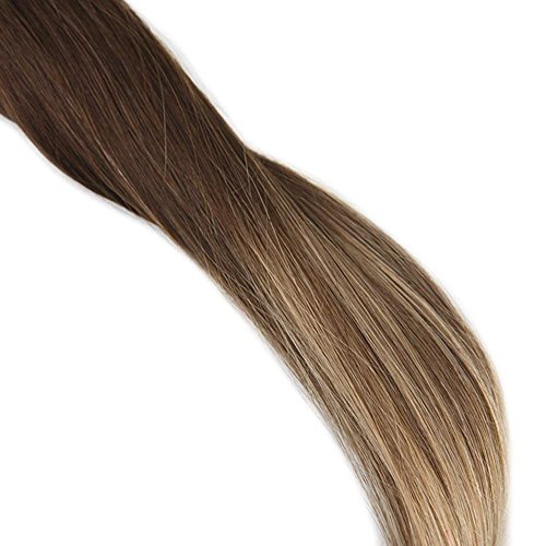 Full Shine Tape in Hair Extensions Skin Weft Dip Dye Real Hair