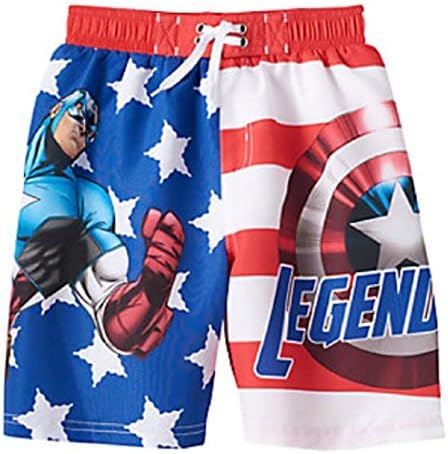 Marvel Boys Captain America Legandary Swim Trunks (7)