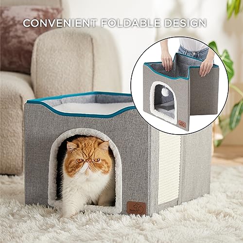 Bedsure Cat Beds for Indoor Cats Large Cat Cave for Pet Cat House