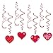 44PCS Valentine’s Day Decorations Set - Valentines Hanging Swirls Heart Garland String Photo Booth Props Rose Petals Wedding Anniversary Proposal Party Decor