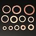 brogtrol M5 M6 M8 M10 M12 Seal Flat Ring Variety of Solid Copper Crush Washers Assortment with Box (12Values 280Pcs)