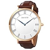 June & Ed Quartz Stainless Steel Men's Watch with Sapphire Crystal Dial Window W-0070