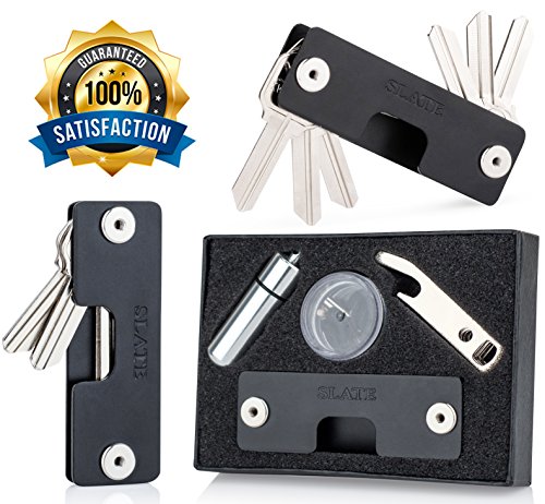 Slate key holder keychain organizer pocket portable alu…