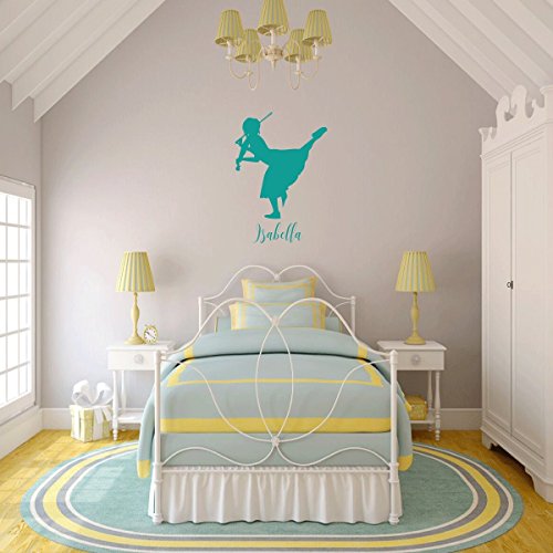 Violin Wall Decor - Personalized Vinyl Decal - Violinist Gifts For Girl's Bedroom, Playroom or Music Room