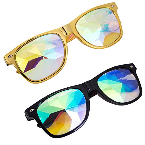 Careonline Festivals Kaleidoscope Glasses Rainbow Prism Sunglasses Goggles