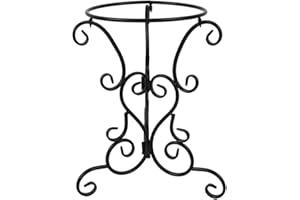 YELENEW 12" Black Metal Gazing Ball Stand for 10-12 Inches Stainless Steel Ball or Glass Gazing Globes Display,3 Base Holder for Indoor Outdoor Garden Lawn Yard,Metal Tripod for Glass Sphere Display