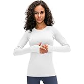 LUYAA Women's Workout Tops Long Sleeve Shirts Yoga Sports Breathable Gym Athletic Top Slim Fit