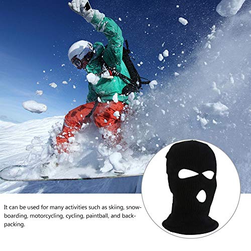 Per Full Face Winter Warm Mask with 3 Holes Breathable Knitted Balaclava Hat Thermal Ski Cycling Mask for Men Women - Thumbnail 5