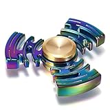 Fidget Spinner for Kids & Adults, BEST Rainbow Hand Spinner for ADHD, Killing Time, & Stress Relief. Made of Titanium Alloy, Ceramic Bearing, 3+ min, High Speed, & EDC with Portable Case (Maze)