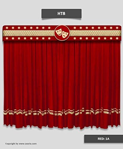 Amazon Com Saaria Ht8 Red Velvet Curtains For Home Theater Stages