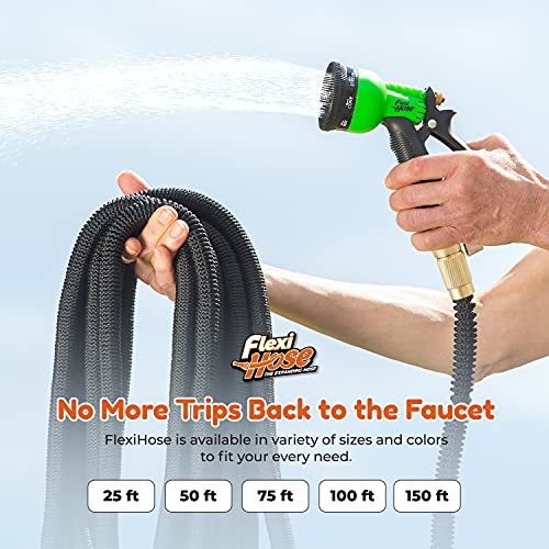 MULTIPLE COLORS Flexi Hose with 8 Function Nozzle Expandable Garden