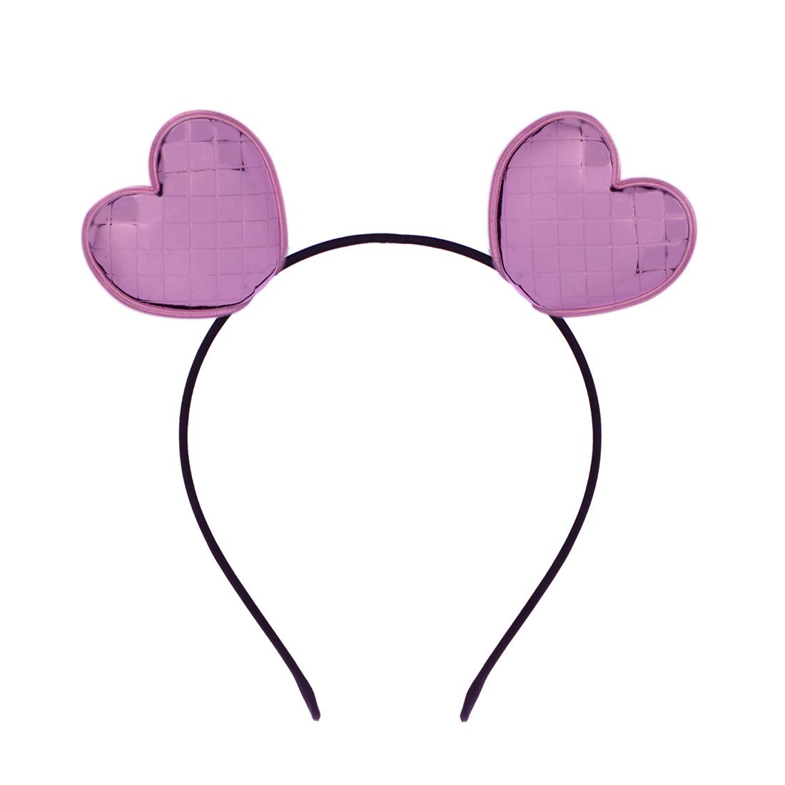 Buy Stripes Valentine Day Special Heart Ears Violet Color Hairband