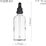 YIZHAO 100ml Clear Glass Dropper Bottles with Pipette 9Pcs Set view 2