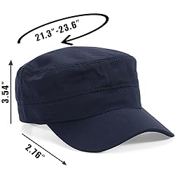 Cadet Army Cap Military Style Adjustable Flat Top