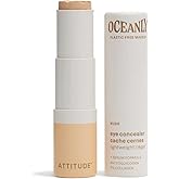 ATTITUDE Oceanly Light Coverage Under Eye Concealer Stick, Titanium Dioxide-Free, EWG Verified, Plastic-Free, Vegan & Cruelty-free Makeup, Nude, 0.2 Ounces