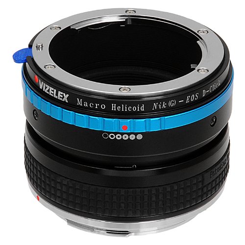 Vizelex Variable Magnification Helicoil Adapter - Compatible with Nikon F-Mount G-Type Lenses to fit Canon EF/EF-S Cameras