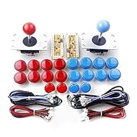 Betfandeful Arcade DIY Parts - Control Panel RGB Kit Parts Joystick Set Game Console Button USB Encoder for PC China Sanwa Joystick 20Pcs Push Buttons