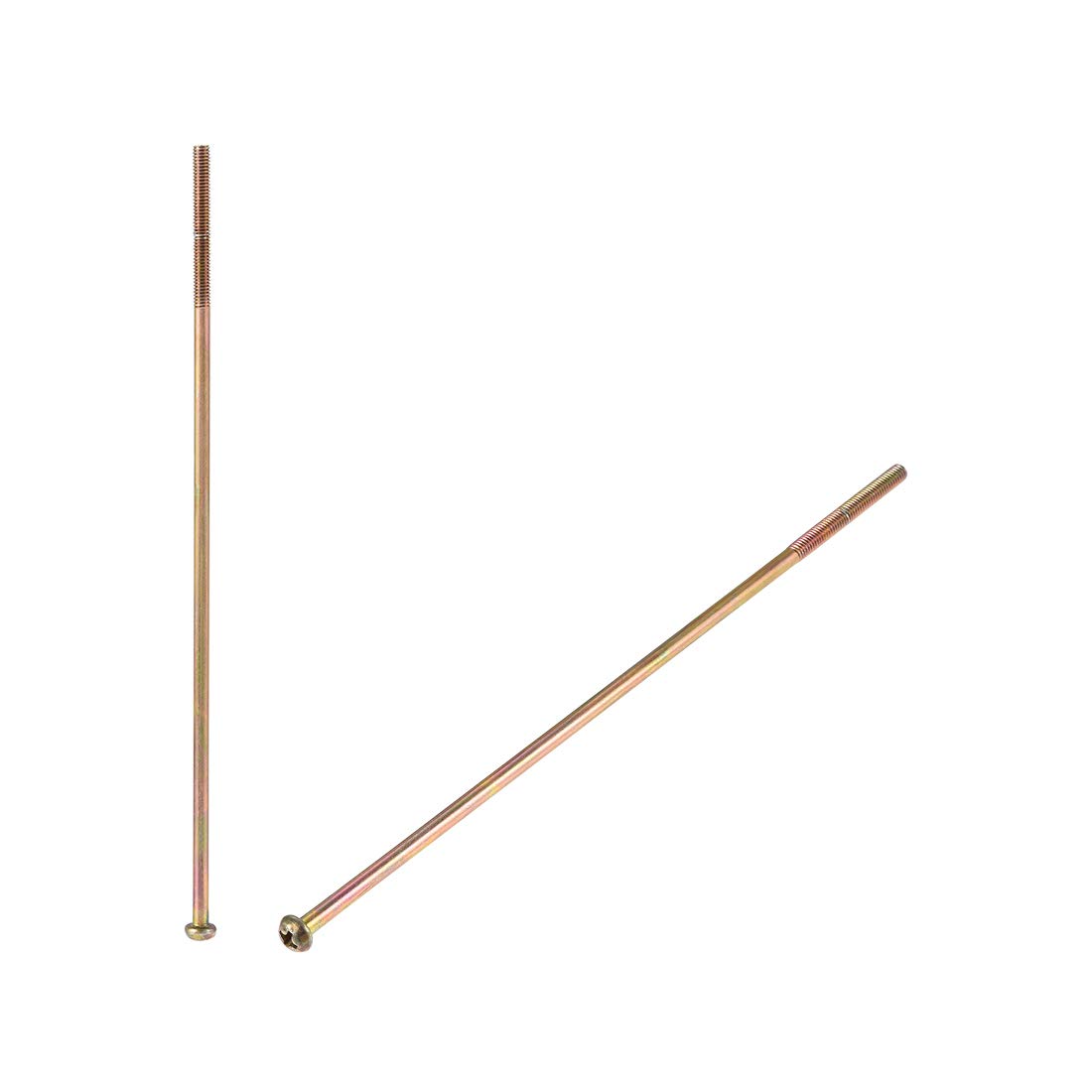 sourcing map M4 x 170mm Male Thread Phillips Pan Head Bolt Screw for Double Bed Furniture TV Rack Wall Hanging 12pcs