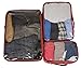 Observ Clear Packing Cubes, Red - Premium, High Strength 3 Piece Travel Organizer Set