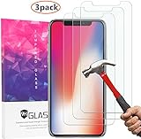 iPhone X Screen Protector Glass, VPR Premium 9H Hardness 2.5D Tempered Glass with [Highly Responsive] [No-Bubble Installation] for Apple iPhone X / iPhone 10 [Case Friendly] - [3 PACK] (3Pack)