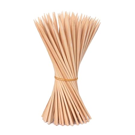 Kreativ India Barbecue Party Wooden Kebab Skewers Sticks, 6 inch/1 x 90 nos, Beige