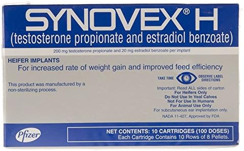 Zoetis Animal Health Synovex H Implants 100 Count
