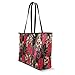 InterestPrint Skull and Flowers Women's Leather Tote Shoulder Bags Handbags