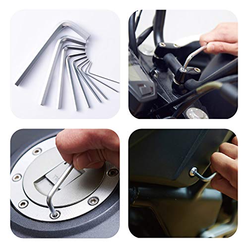 Convy GJ-0049 Arm Hex Key Wrench Set Chrome Vanadium, Metric, set of 9 pieces, Standard - Thumbnail 3