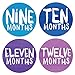Lucy Darling Baby Monthly Stickers - Gender Neutral - Rainbow Spectrum - Months 1-12