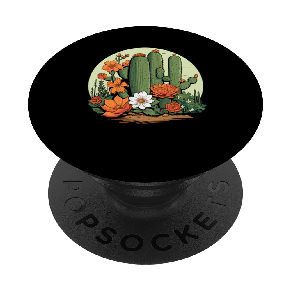 Saguaro Cactus Lover Gardening Succulent Art for Men Women PopSockets Swappable PopGrip