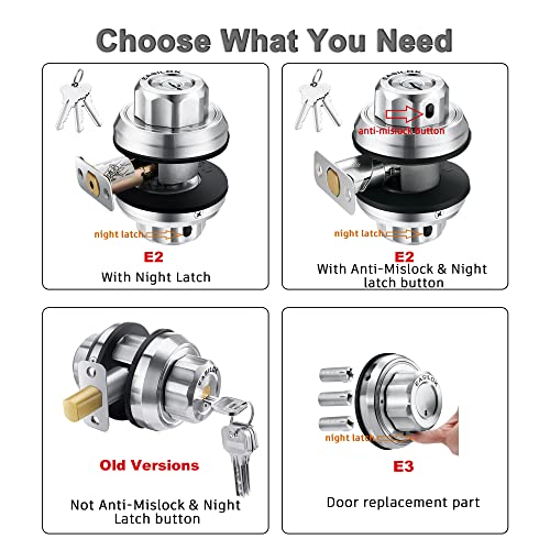 Keyless Twist to Lock Deadbolt Lock, New Lathe Finish 304 Stainless