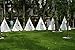Teepee Tent for Kids | White Kids Teepee Tent | Tipi Tents Indoor Outdoor | Play Tent Foldable 7 Feet Tall - 5 Poles | Playhouse Tent | Large Childrens Teepee Tents Girls and Boys Kids