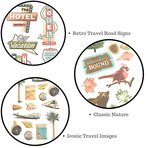 2 Travel+Nature+Scrapbook+Stickers+Vintage