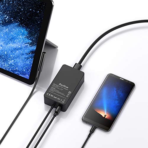 Rayhom Surface Pro Charger 36W- Power Supply Adapter for Microsoft Surface Pro X Pro 7 Pro 6 Pro 5(2017) Pro 4 Pro 3 Surface Laptop 1/2/3 Microsoft Surface Book Surface Go Laptop Tablet