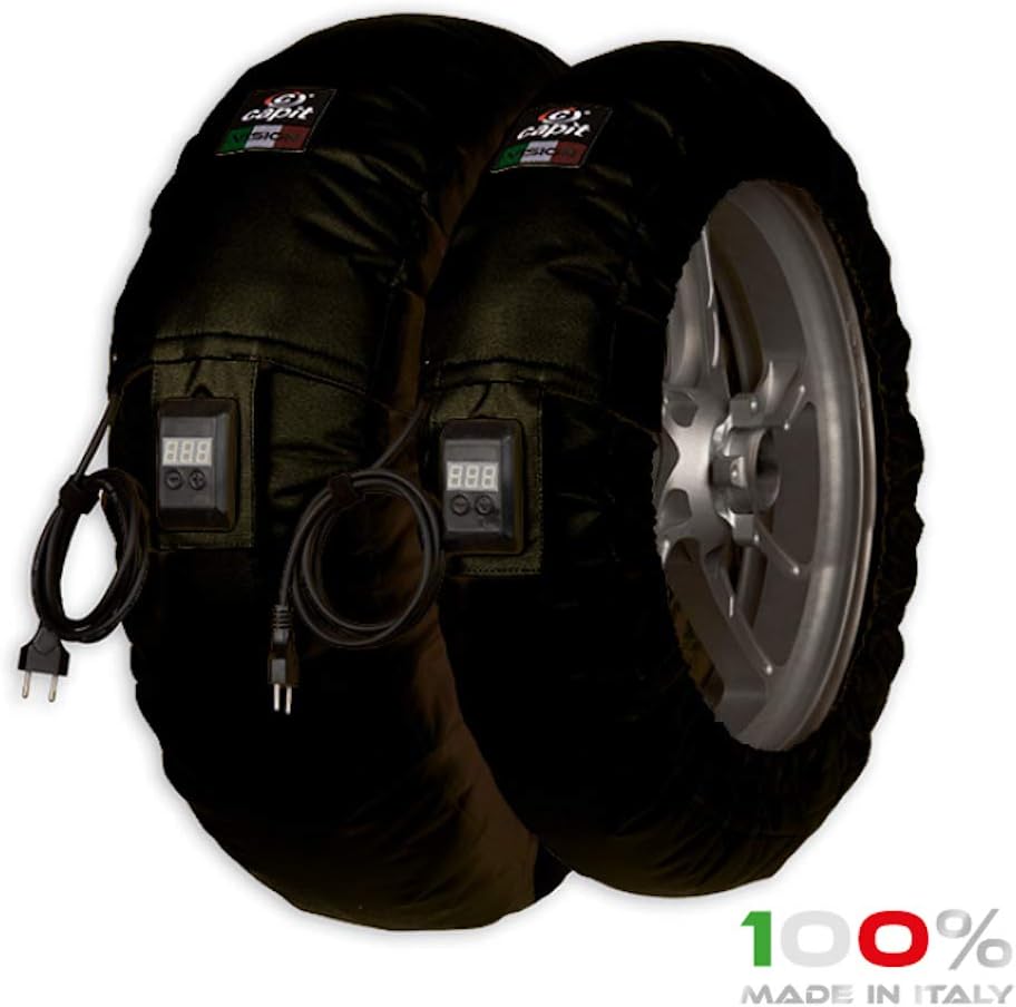 Motorcycle Tyrewarmers Capit Suprema Vision Pro M/XL USA (120/17'' front and from 180/60-17'' to 200-205/55-17'' rear) (Black)
