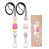POPLOPP 2PCS Cute Lanyards for Id Badges and Keys
