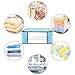 senbowe Large Foldable Clothes Storage Bags, [4 Pack] Collapsible Storage Bag Organizers, Large Clear Window, Handles, Zippers,for Clothes, Blankets, Closets, Dorm, Bedrooms - (21.7 x 15.7 x 9.8”)