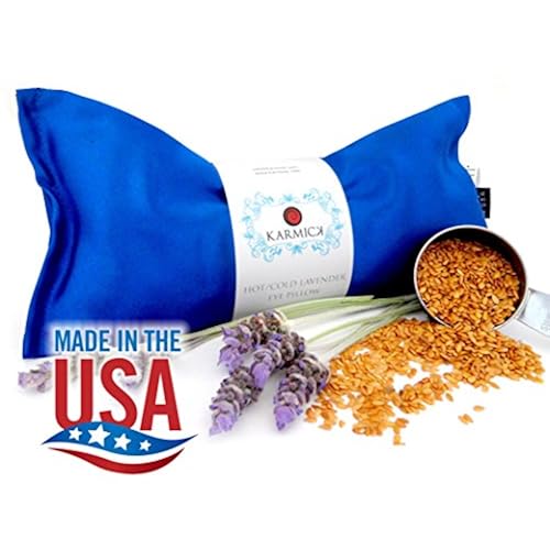 Karmick Hot Cold Eye Mask, Blue, Lavender and Flax Seed Filled Beauty & Personal Care, Skin Care, Eyes, Masks & Pillows