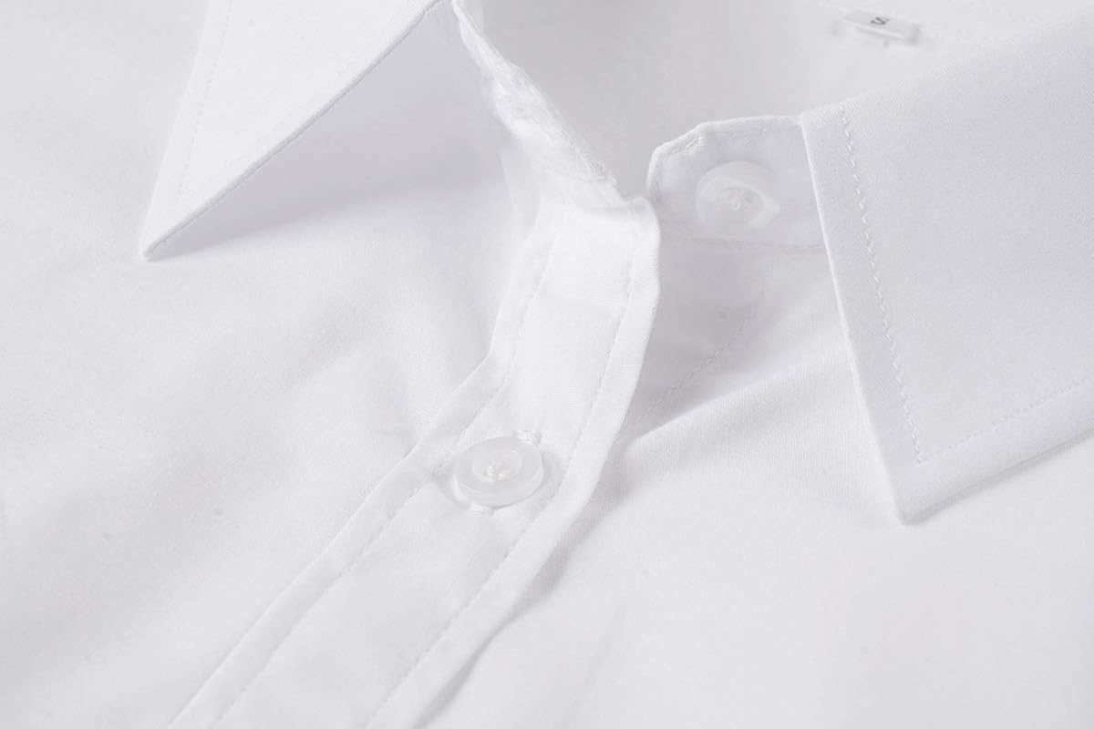 Beninos Women's Formal Work Wear White Simple Shirt at  Women’s Clothing store