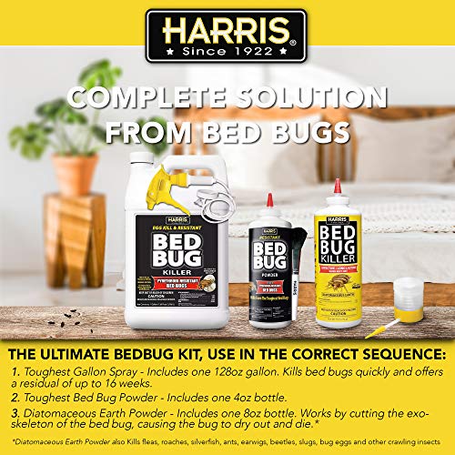 HARRIS Bed Bug Killer Value Bundle Kit Diatomaceous Earth Powder