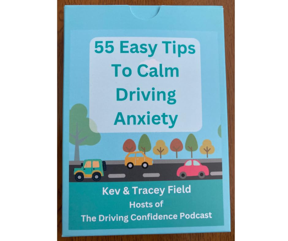 55 Easy Tips to Calm Driving Anxiety Flashcards, A6 Size 10.5x14.8cm, 410gsm Card, 55 Cards, FSC Certified, Educational Tips with Podcast Links
